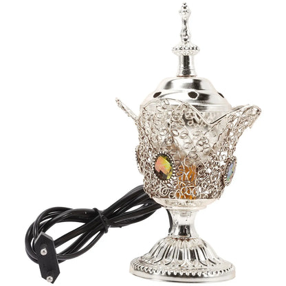 Electric Censer Burner Decorative Retro Censer Home Scented Aroma Incense Holder Church Censer Desktop Incense Burner EU Plug