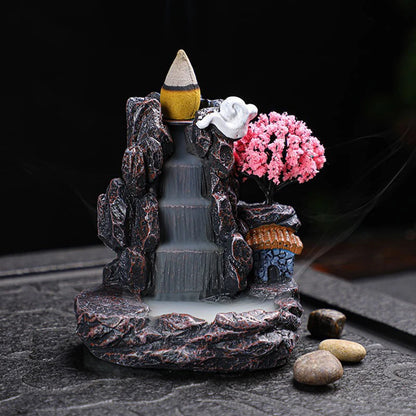 Janpanese Mountains BackflowWaterfall Incense Burner Aromatherapy Ornament