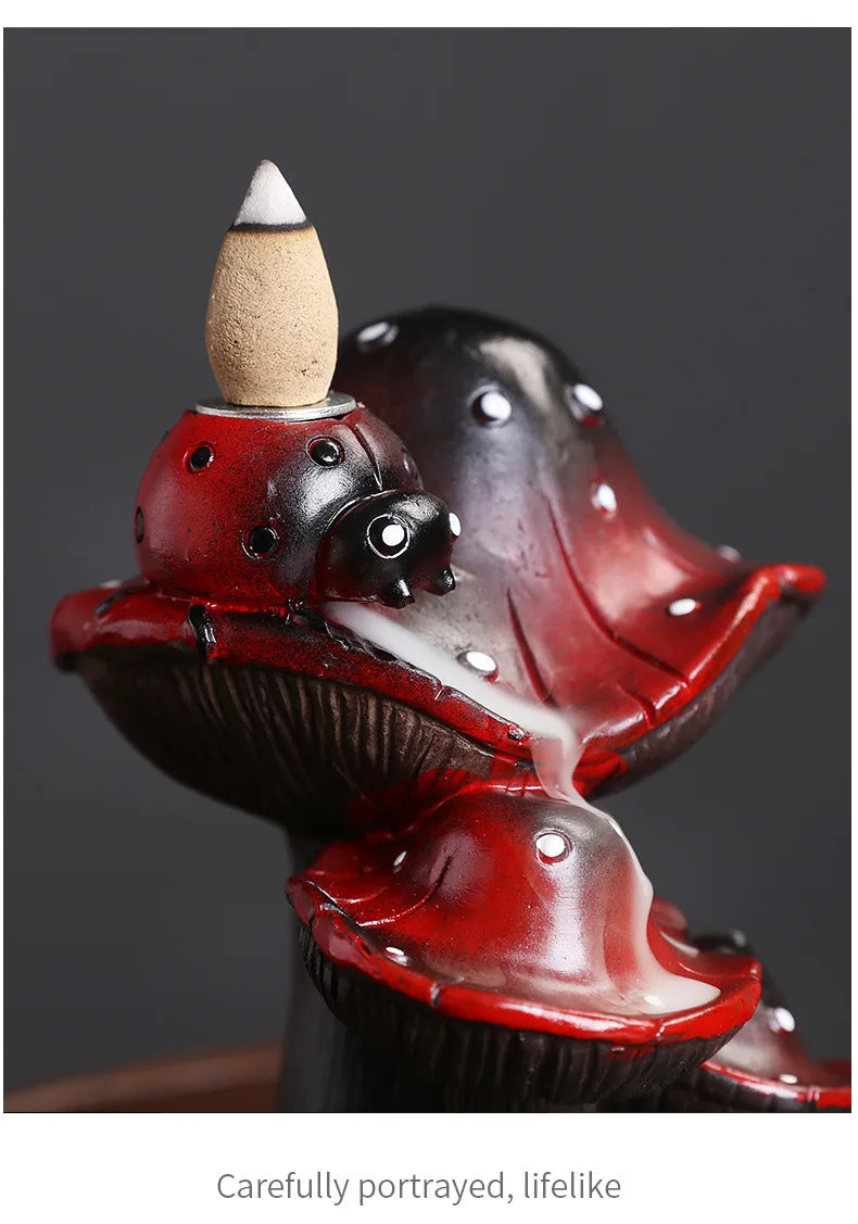 Mushroom Waterfall Backflow Incense Holder