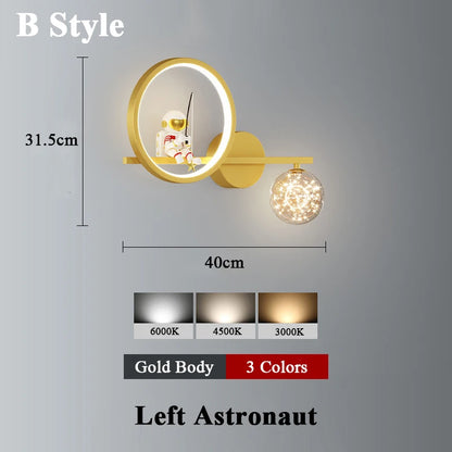 Space Sconce Star Projector Metal Wall Lamp