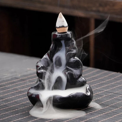 Black Mountains River Ceramic Back Flow Incense Holder