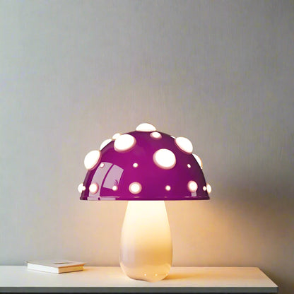 Fly Amanita Mushroom Lamp White Base