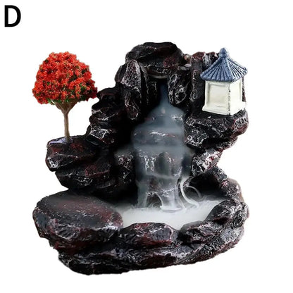 Creative Home Decorations Windproof Backflow Incense Burner Desktop Ornaments Indoor Incense Fountain&Candlestick