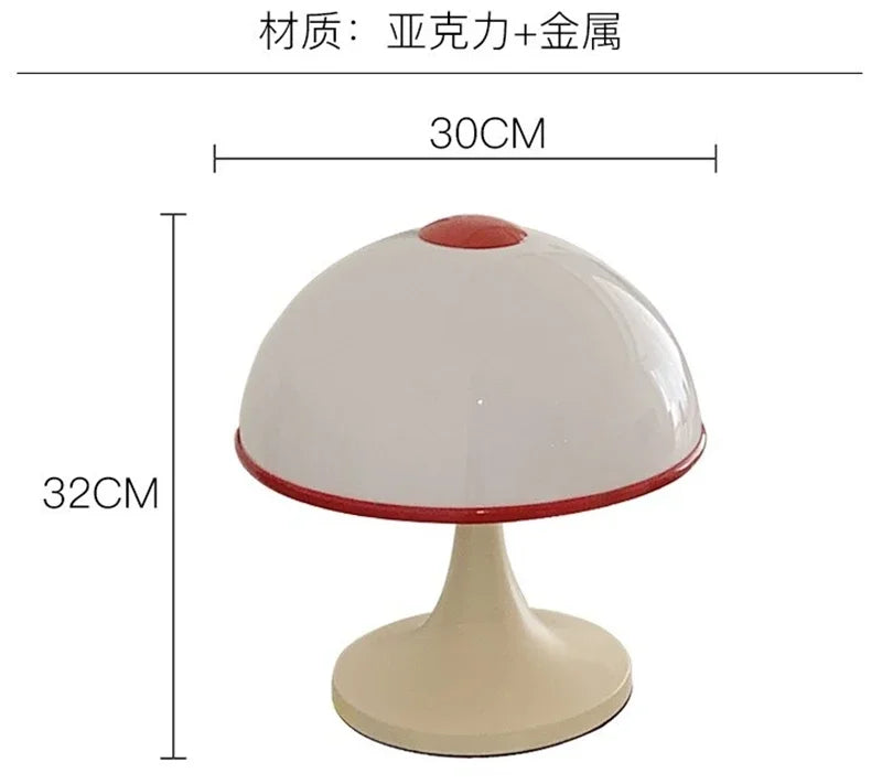 Modern Simplicity Mushroom Table Lamp for Living Room Bedroom LED Desk Lamps Acrylic Bedside Night light Decor Design Lighting