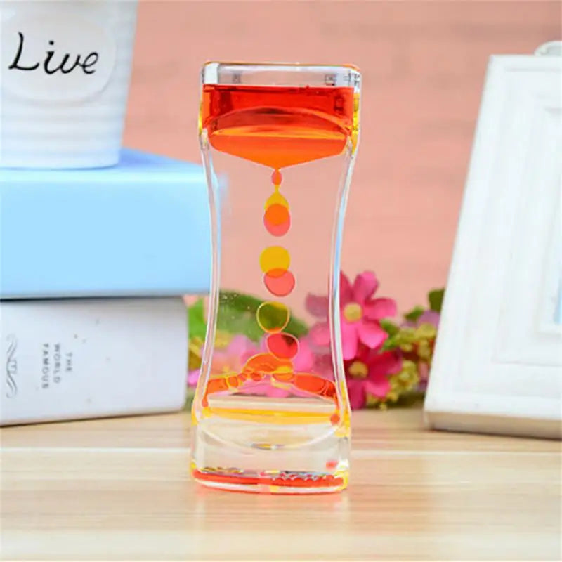 Liquid Motion Timer Bubbler Best Sensory Toy for Relaxation, Liquid Motion Timer Toy Floating Color Mini Lava Lamp Timer