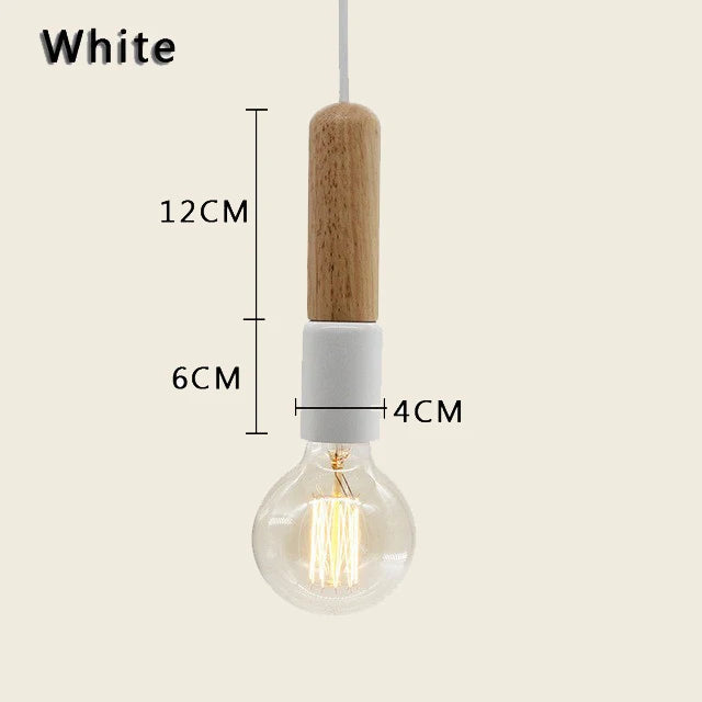 Nordic Lamp Wood LED Pendant Lights Kitchen Home Decor Hanglamp Restaurant Ceiling Chandelier Luminaire Bedroom Light Fixture