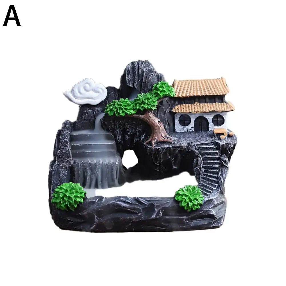 Creative Home Decorations Windproof Backflow Incense Burner Desktop Ornaments Indoor Incense Fountain&Candlestick