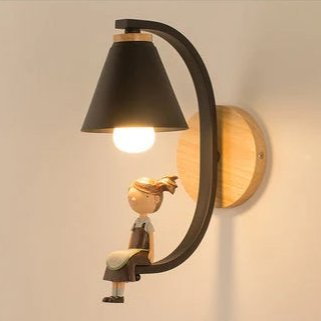 Black Whimsical Glow Wall Lamp