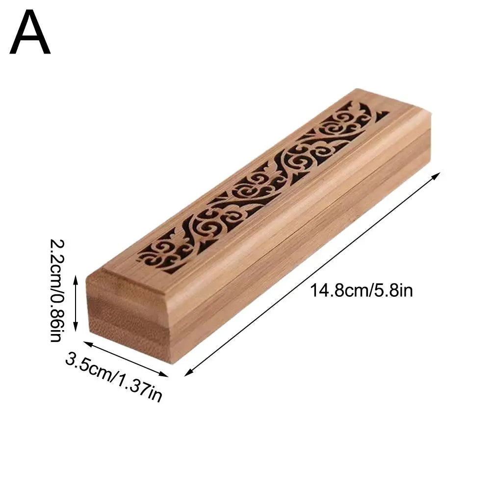 Natural Bamboo Incense Burner With Laying Plate