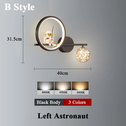 Space Sconce Star Projector Metal Wall Lamp