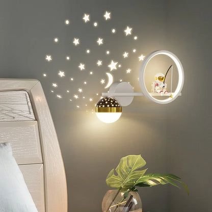 Space Sconce Star Projector Metal Wall Lamp