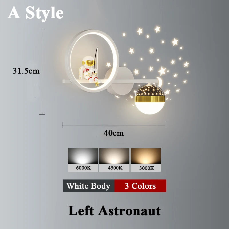 Space Sconce Star Projector Metal Wall Lamp