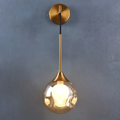 Modern Led Wall Lamp Glass Ball Gold Sconce Lighting Indoor Nordic Living Bedroom Kitchen Fixture Bedside Light Decor Luminaire