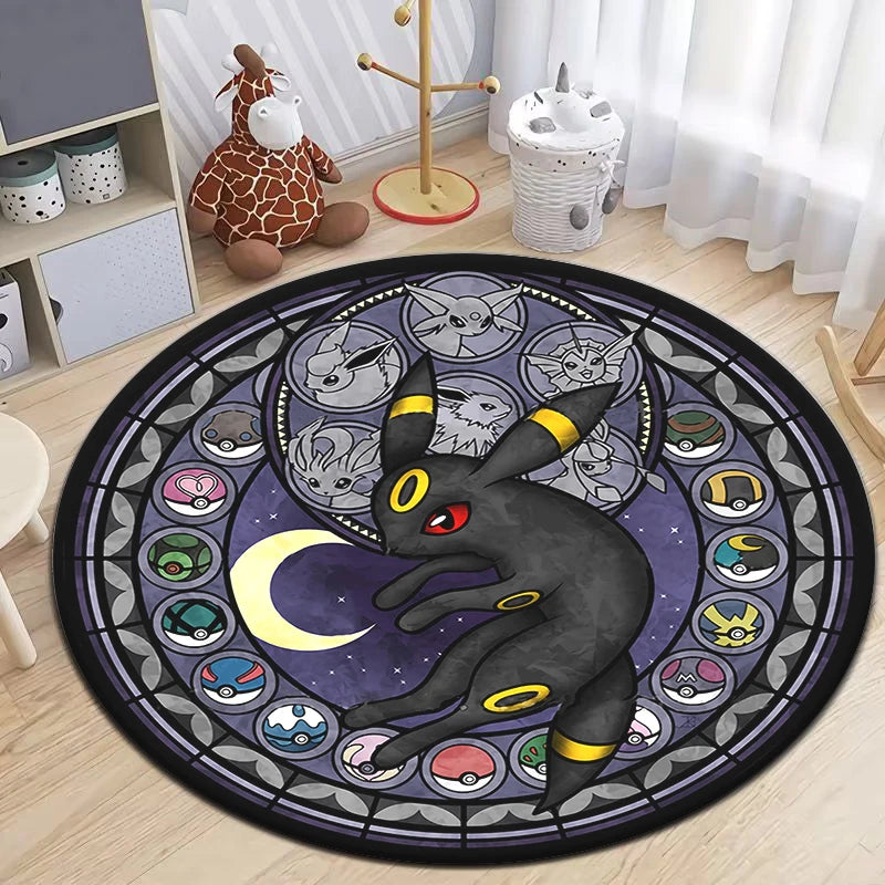 Pokemon Cartoon HD Printed Round Carpet Dropshipping Rug for Living Room Area Rug Large Pet Mat Soft Circle Rugs Room Carpet