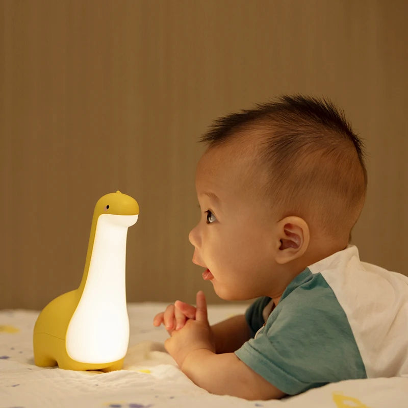 Dinosaur Night Light Cute Children's Night Light Eye Protection Bedside Timing Lamp USB Charging Room Decoration Children's Gift