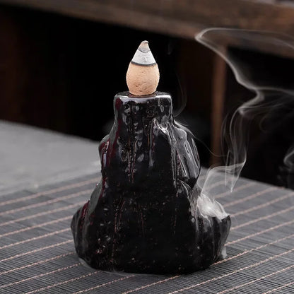 Black Mountains River Ceramic Back Flow Incense Holder