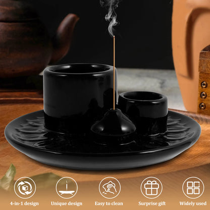 Palo Santo Sticks Holder Ceramic Palo Santo Burner Multi-Purpose Incense Burner Candle Holder Elegant Incense Burner Holder