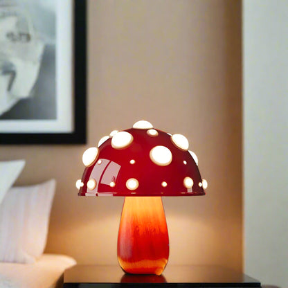 Fly Amanita Mushroom Lamp Grainy Base