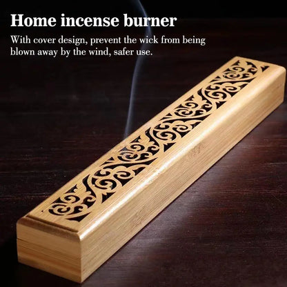 Natural Bamboo Incense Burner With Laying Plate