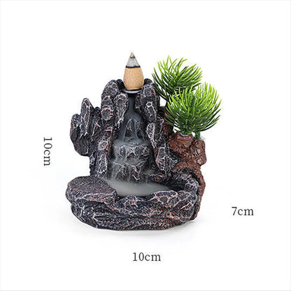 Janpanese Mountains BackflowWaterfall Incense Burner Aromatherapy Ornament