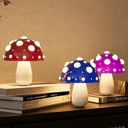 Fly Amanita Mushroom Lamp White Base