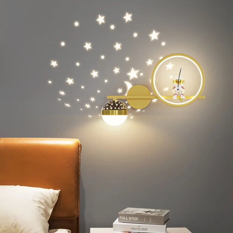 Space Sconce Star Projector Metal Wall Lamp