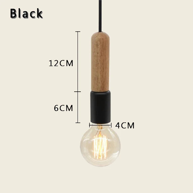 Nordic Lamp Wood LED Pendant Lights Kitchen Home Decor Hanglamp Restaurant Ceiling Chandelier Luminaire Bedroom Light Fixture