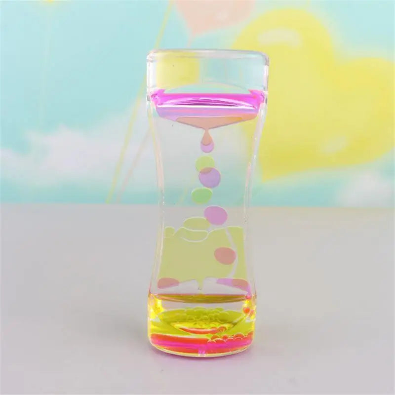 Liquid Motion Timer Bubbler Best Sensory Toy for Relaxation, Liquid Motion Timer Toy Floating Color Mini Lava Lamp Timer