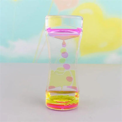 Liquid Motion Timer Bubbler Best Sensory Toy for Relaxation, Liquid Motion Timer Toy Floating Color Mini Lava Lamp Timer