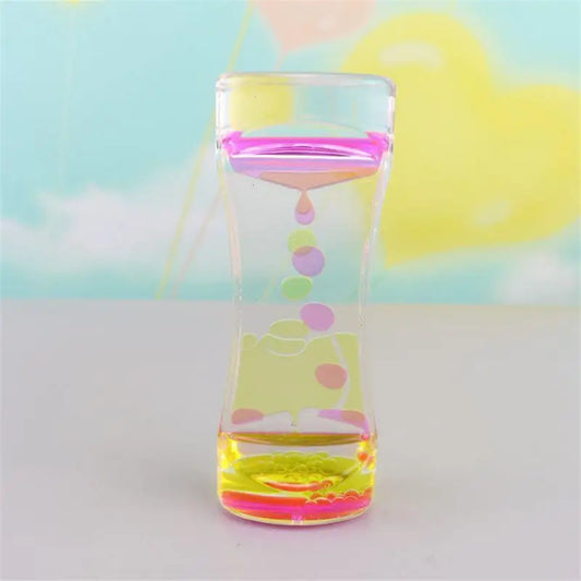 Liquid Motion Timer Bubbler Best Sensory Toy for Relaxation, Liquid Motion Timer Toy Floating Color Mini Lava Lamp Timer