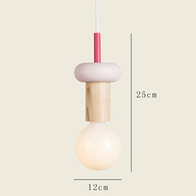 Nordic Lamp Wood LED Pendant Lights Kitchen Home Decor Hanglamp Restaurant Ceiling Chandelier Luminaire Bedroom Light Fixture