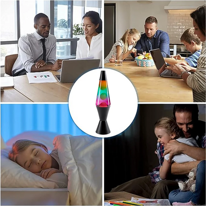 Colorful Lava Lamp | 14" Tall Base And Lid Includes 30W Bulb | Classic/Retro Liquid Motion Lamp | Multicolor Dynamic Spot Effect