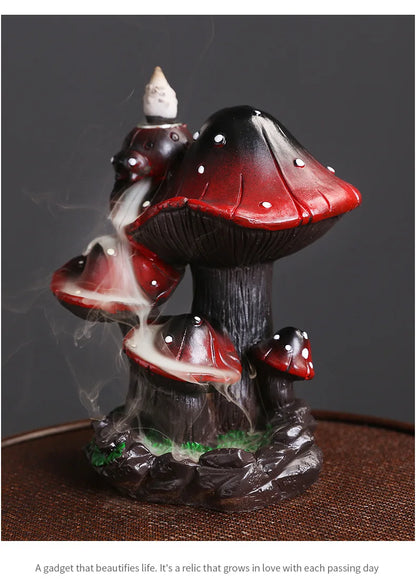 Mushroom Waterfall Backflow Incense Holder