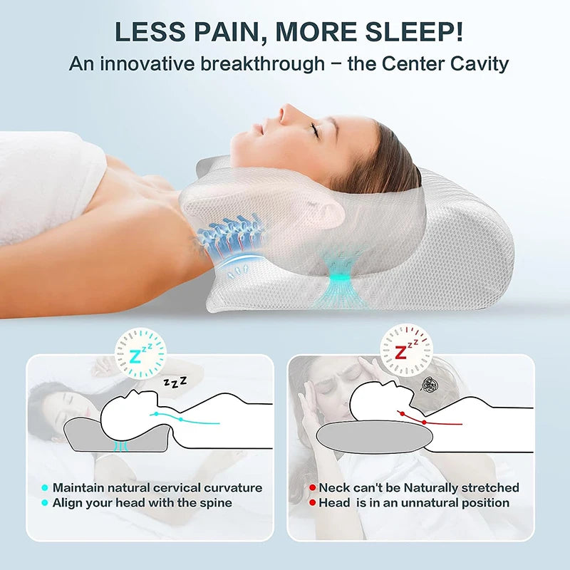 2-in-1 Memory Foam Cervical Pillow