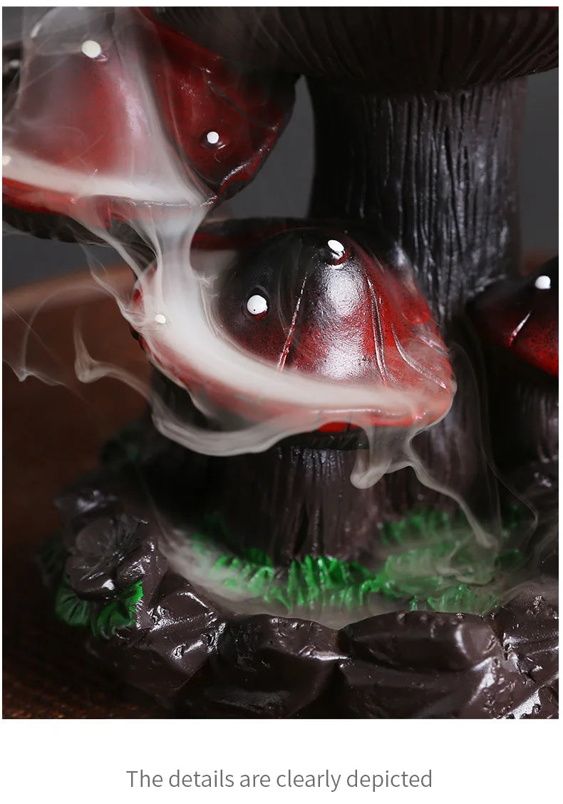 Mushroom Waterfall Backflow Incense Holder