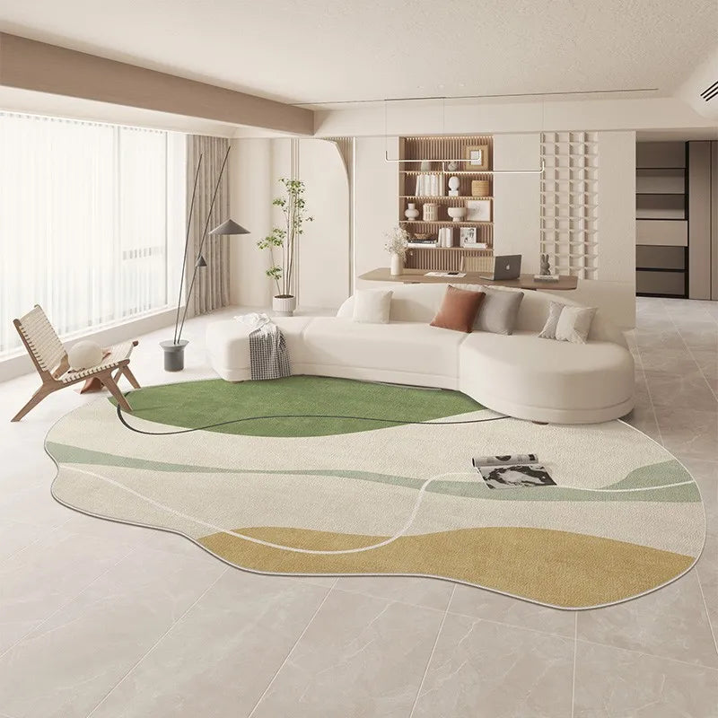 Large Area Rugs for Bedroom Nordic Living Room Decoration Shaped Carpet Irregular Plush Lounge Rug Thickened Washable Floor Mat