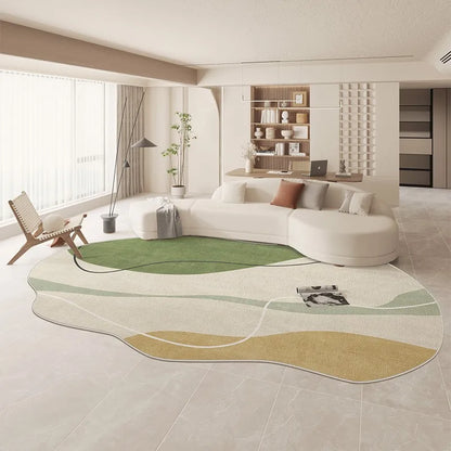 Large Area Rugs for Bedroom Nordic Living Room Decoration Shaped Carpet Irregular Plush Lounge Rug Thickened Washable Floor Mat