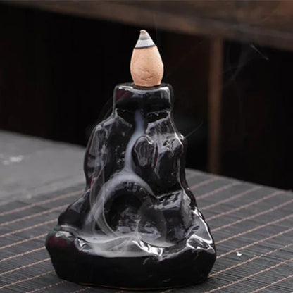 Black Mountains River Ceramic Back Flow Incense Holder