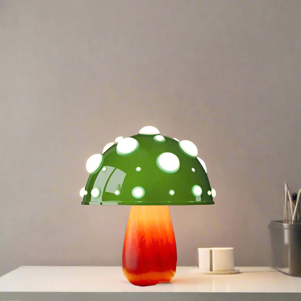 Fly Amanita Mushroom Lamp Grainy Base