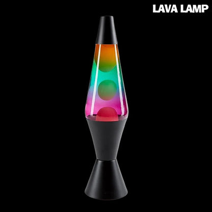 Colorful Lava Lamp, Tall Base and Lid, Includes 30W Bulb, Classic, Retro Liquid Motion Lamp, Multicolor Dynamic Spot Effect, 14"