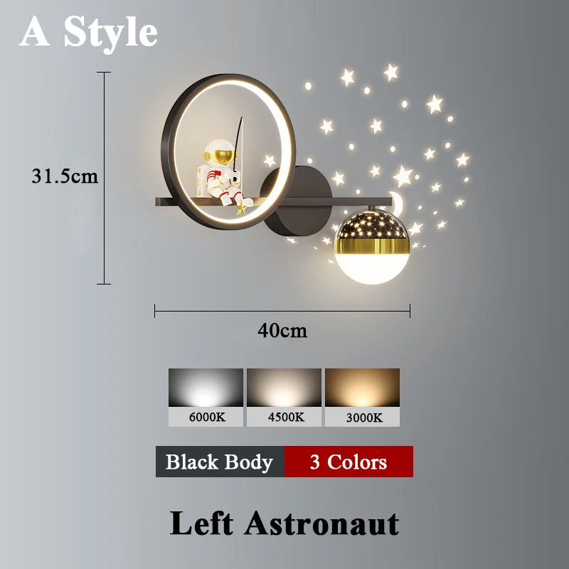 Space Sconce Star Projector Metal Wall Lamp