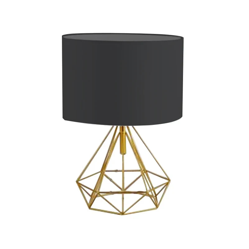 Black Nordic Retro Geometric Desk Lamp