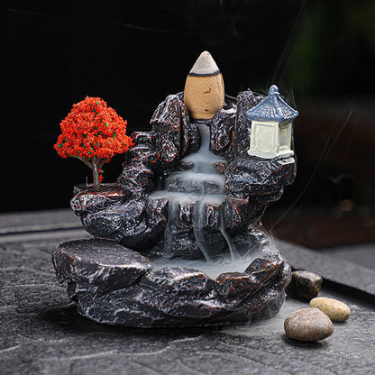 Janpanese Mountains BackflowWaterfall Incense Burner Aromatherapy Ornament