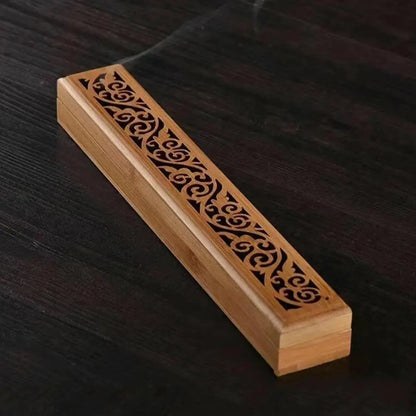 Natural Bamboo Incense Burner With Laying Plate