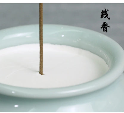 Japanese natural incense powder buried charcoal incense ash plate incense sandalwood household incense burner ash