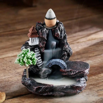 Creative Home Decorations Windproof Backflow Incense Burner Desktop Ornaments Indoor Incense Fountain&Candlestick