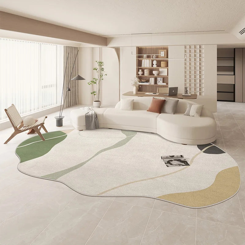 Large Area Rugs for Bedroom Nordic Living Room Decoration Shaped Carpet Irregular Plush Lounge Rug Thickened Washable Floor Mat