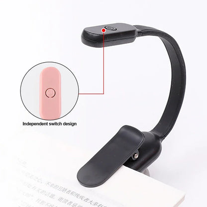 Battery-Powered Clip-On Study Reading Lamp Mini Book Night Light