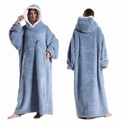 Extra Long Apple Warm Wearable Blanket (55" / 140cm)