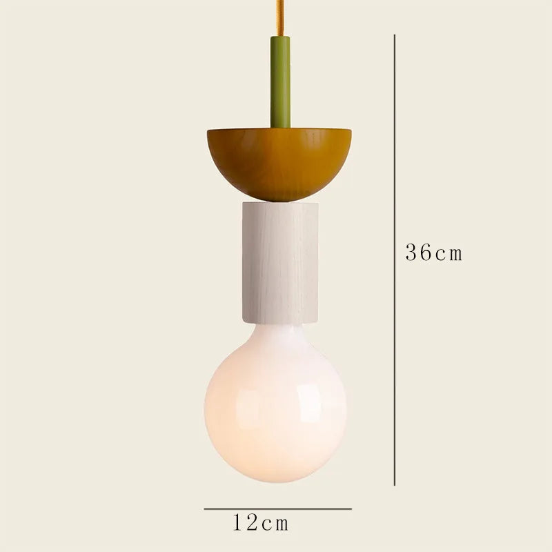 Nordic Lamp Wood LED Pendant Lights Kitchen Home Decor Hanglamp Restaurant Ceiling Chandelier Luminaire Bedroom Light Fixture